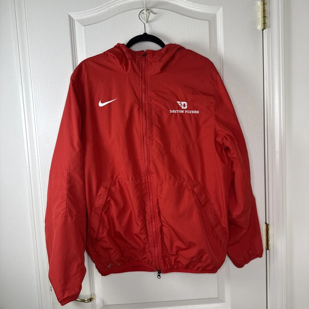 Nike Dayton Flyers Team Issued Storm-Fit Jacket Sz L Player 14 Full Zip Hood